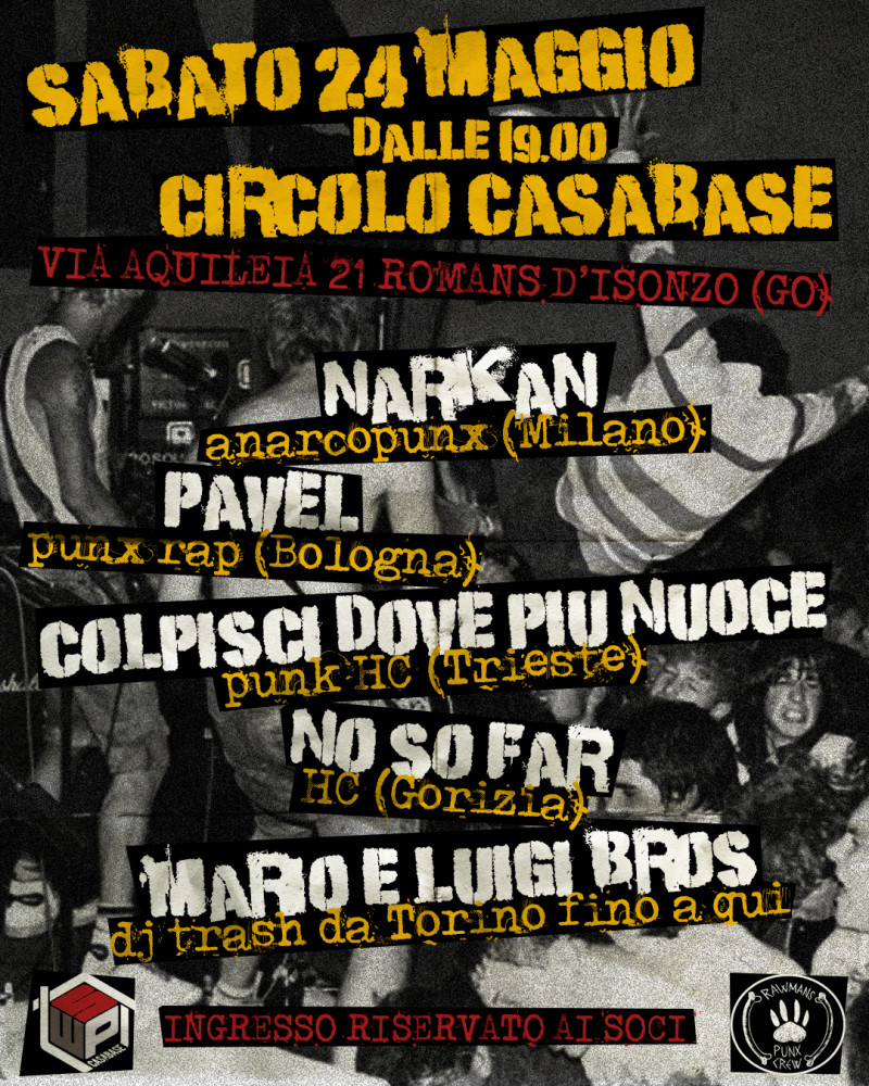 locandina quarto concerto punk rawmans